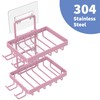 Moforoco Double Soap Bar Holder for Shower, No Drilling, 304
