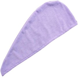 Toalla Microfibra Gorro para Secar El Cabello 70g Morado Fácil y Natural Versátil