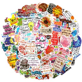 QFGasre 200 Pcs Motivational Stickers for Adults Students Teachers Positive Inspirational Words Stickers Quote Sticker Waterproof Material for Water Bottle Laptop Vision Board Supplies Scrapbook