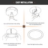 6 Pack Recessed Lighting 4 Inch with Junction Box, 5CCT