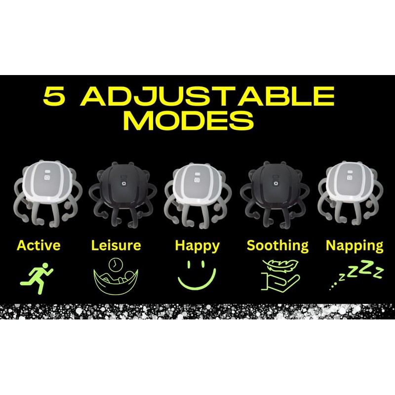 Azpen Black Electric Scalp Massager with Phone Music Connect +