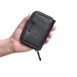 STILORD Vanja Key Wallet Leather Vintage Card Case Small Men Women Mini Wallet RFID Key Case Genuine Leather, black, coin purse