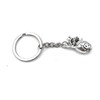 H-Customs Heart Anatomical Organ Silver Keyring Pendant, silver