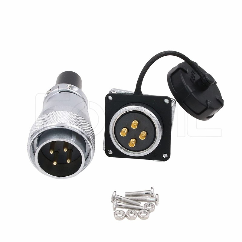 Eonvic WEIPU WS28 Plug Waterproof IP67 Metal Plug Socket Square