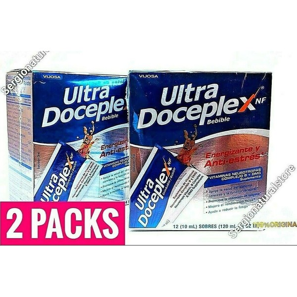 2 Boxes ULTRA DOCEPLEX NF 24 Bags SUPPORT ANTIESTRES ENERGY BOOSTER ANTI-STRESS