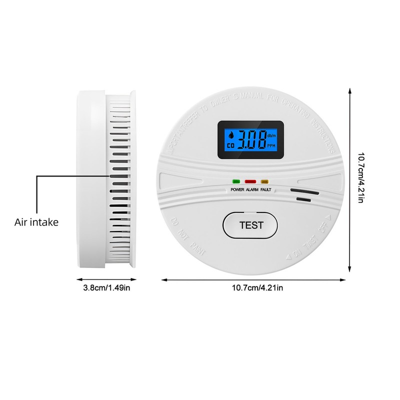 Smoke Detector and Carbon Monoxide Detector 3 Packs 2 in