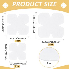 BENECREAT Pack of 18 3 Sizes Bowl Warmers Pre-Cut Filling Wadding 20/25/30 cm Soft Cotton Fabrics Quilter Batting Cosy Pattern Template for Sewing DIY Quilting Crafts 3 mm Thick