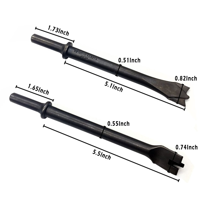 GreatBba 9 Piece Pneumatic Chisel Air Hammer Punch Chipping Bits