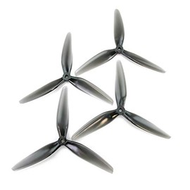 HQProp 7X4X3 3 Blade Propeller POPO 4 Pieces Poly Carbonate Light Grey 7 Inch