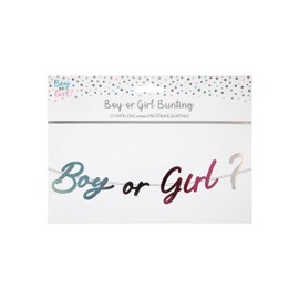 Zopper Boy or Girl Banner Gender Reveal Banner Decorations Bunting for Baby Gender Reveal Baby Shower Party Decor