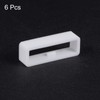 sourcing map 6pcs Watch Strap Loop Fastener Rings 26mm, White