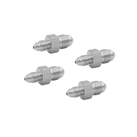 BEITERSTOE (4-PACK) 2403-04-02 Hydraulic Hose Adapter Fitting 1/4" Male JIC 37° Flare (7/16"-20UNF) × 1/8" Male JIC 37° Flare (5/16"-24UNF) SAE Straight Pipe Joints Tube Connector Carbon Steel