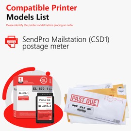 SL-870-1 XXL Red Ink Cartridge High Yield Set (1-Pack,16 ML) Compatible SL8701 Ink Cartridges Replacement for Pitney Bowes New SendPro Mailstation Postage Machines (CSD1)
