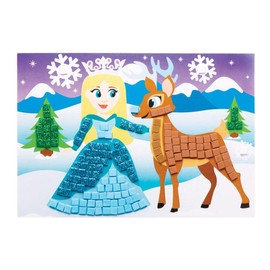 Baker Ross Mosaic Craft Sets "Snow Princess" (pack of 4) - Children's Crafts