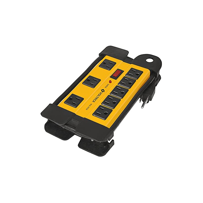 Volteck MUL-812X, Multicontacto uso industrial, 8 entradas, supresor, 1200 joules