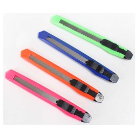 BLUE FROG (4 Pack) 5" Colorful Snap Blade Knives | Prolonged Use | Retractable