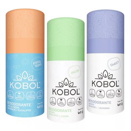 KOBOL | Pack 3 Desodorantes Natural Para toda la familia |Garantía de 12hrs elimina el mal olor O TE DEVOLVEMOS TU DINERO | | SIN Bicarbonato SIN Alumino| Aromas: 1Eucalipto-1Geranio- 1Kids
