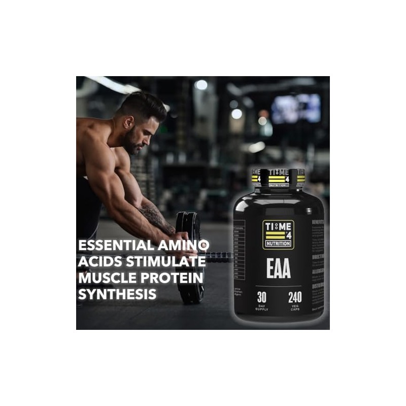 Essential Amino Acids 240 Vegan Capsules Contains All 9 EAAs,