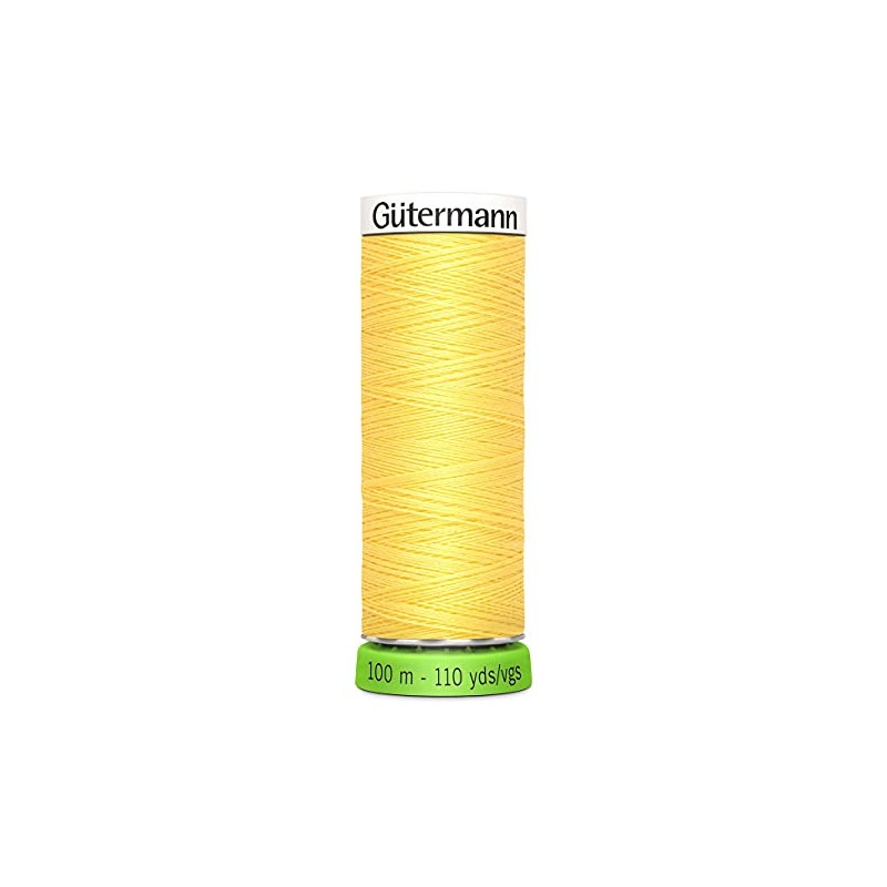 Gutermann Recycled Polyester Thread 10m Lemon Peel