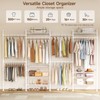 ONBRILL H4 Wall Mounted Closet System, Expandable Industrial Pipe Clothes