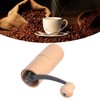 Manual Coffee Grinder Adjustable Detachable Beech Wood Stainless Steel Core