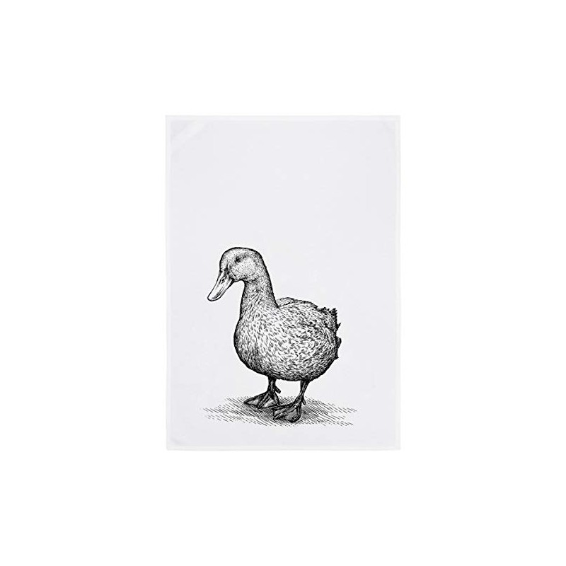 Tea Towel White Duck Grey