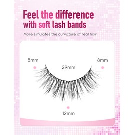 Frihappy Natural False Eyelashes Cat Eye Lashes Natural Eyelashes Wispy Lashes Fake Eyelashes Natural Look False Lashes Mink Lashes FRH-243