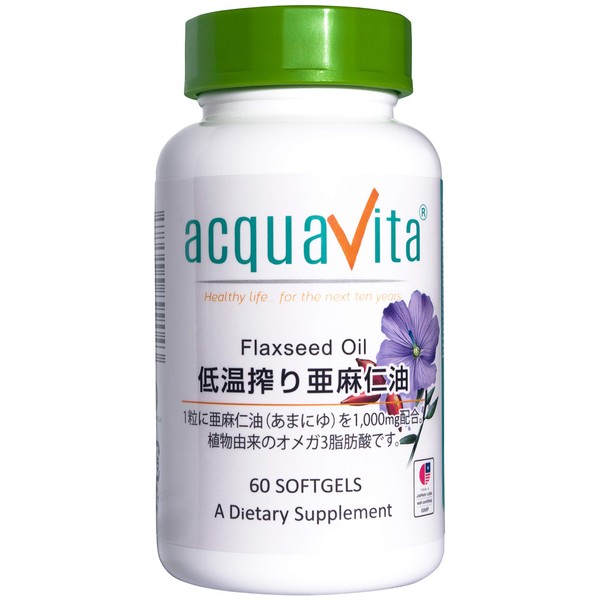acquavita Low Temperature Squeezing Flaxseed Oil 60 Tablets