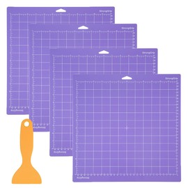 LCOUACEO Cutting Mat 12 x 12 Inch Cutting Mat for Cricut Maker 3/Explore 3/Air 2/Air One, 4 Pieces 30.5 x 30.5 cm Strong Grip, Non-Slip for Sewing, Quilting and Crafts