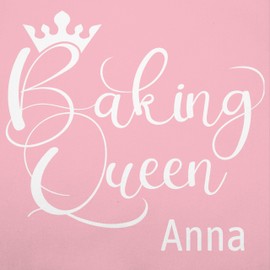Geschenk mit Namen personalisiert by Shirtracer - Apron - Baking Apron Women - Baking Queen with Name I Gift Mum I Gift Grandma I Birthday I Christmas I Mother's Day I Baking, 2 Pink