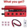 Cantonape 2500W Power Inverter 12V to 110V/120V DC to AC
