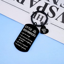 UVIBEW Mental Health Gifts for Men Teen Boys Anxiety Relief Items for Women Positive Affirmation Gift Little Reminders Keychain Inspirational Gifts for Men You Are Enough Keychain