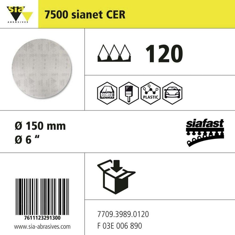 SIA Abrasives 7709.3989.0120 Series 7500 Sianet Siafast CER Net-Backed Coated