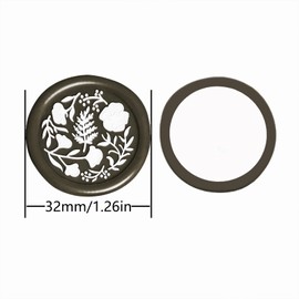 50 Qingning Dual Color Plant Wax Seal Stickers, Suitable for Wedding Invitations, Christmas, Stickers red and White (red) (Plant Garden Brown and White)