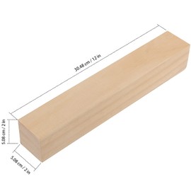 ZEONHAK 8 PCS 2 x 2 x 12 Inches Pine Lumber Square Turning Blanks, Natural Unfinished Wood Carving Blocks for Carving, DIY Art and Craft