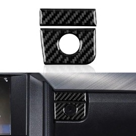 Carbon Fiber Car Storage Box Panel Sticker Decals Interior Trim Cover for Ford Mustang GT 2015 2016 2017 2018 2019 2020 2021 Accessories