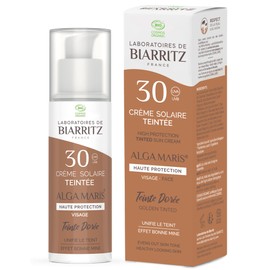 Algamaris Tinted Sun Cream Face Light SPF30 Organic Certified 50
