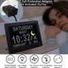 MASSII 8 Inch Large Dementia Clock 19 Alarms with Auto