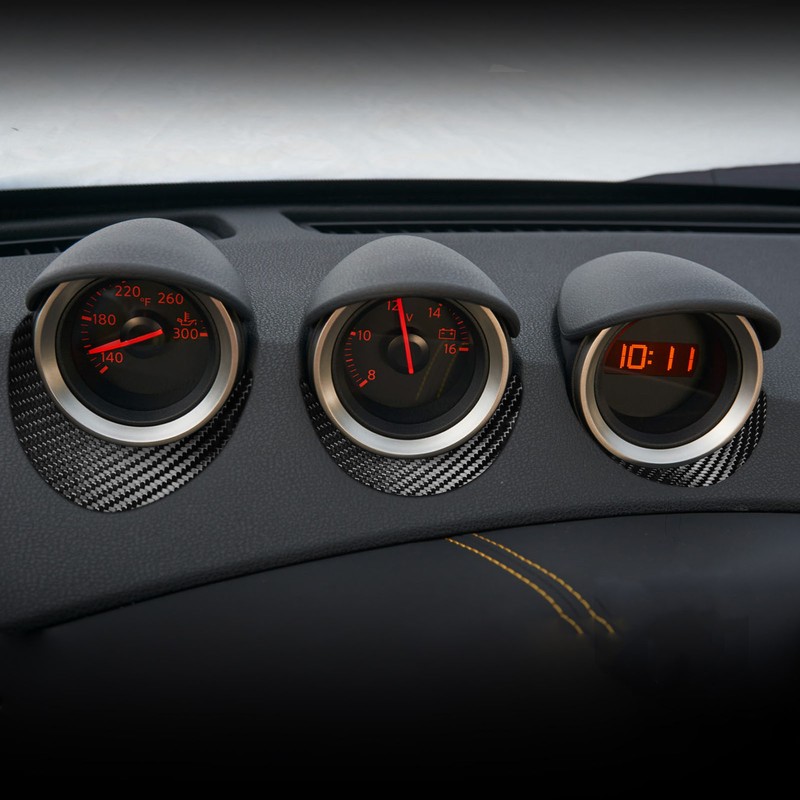 Dashboard Gauge Cover Decoration Carbon Fiber Replacement for NISSAN 370Z