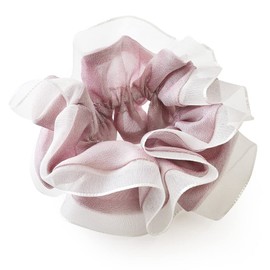 JewelVOX Scrunchie Hair Accessories, Organza, Chiffon, Ruffle, Stylish, Popular, Adult (Purple)
