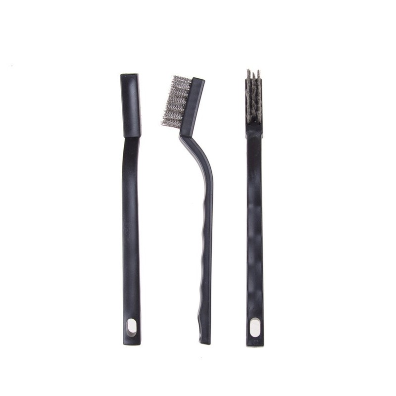 30PCS Mini Wire Brush Stainless Steel Brush,Curved Handle Masonry Brush