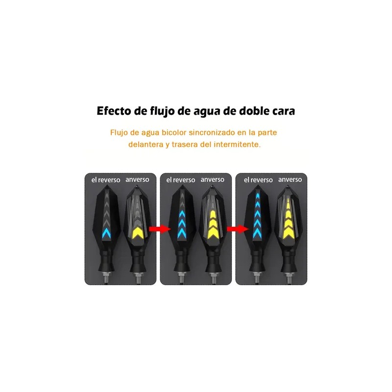 2pcs Luces Led Direccionales Para Moto Secuencial Indicador