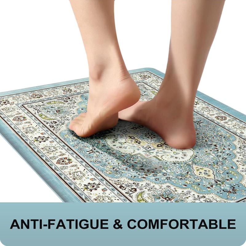 Collive Boho Anti Fatigue Kitchen Mats Sets 2 Piece Non