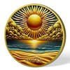 Golden Sun Beach Sobriety Coin | AA Chip Medallion with