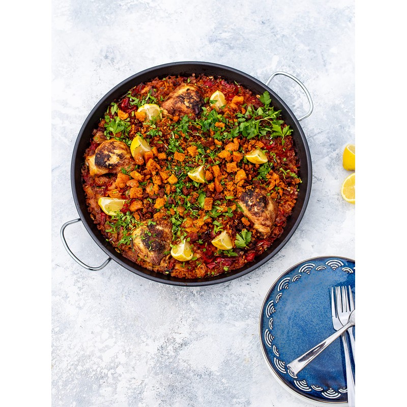 KitchenCraft World of Flavours Paella Pan, Non Stick Pan for