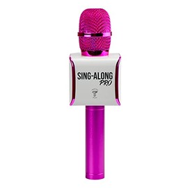 Sing-Along PRO Bluetooth Karaoke Microphone - Wireless Mic for Kids & Adults - Portable Karaoke Mic with Stereo Audio (Pink)
