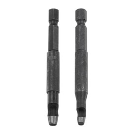 sourcing map 4pcs 3mm,4mm Leather Hollow Hole Punch 1/4" Hex Shank for Drills, Belt Hole Punch Punching Cutter Tool for Thick Fabrics Leathercraft Working