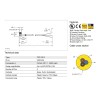 Cable Hembra 3 Pines Codo M8 3metros Turck Pkw-3m-3 U0074-04