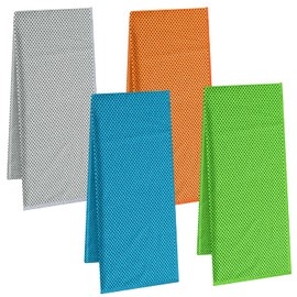 VACNITE Cooling Towel, Quick Drying Towel, Lightweight, Super Absorbent, Heatstroke Prevention, Quick Drying, 39.4 x 11.8 inches (100 x 30 cm), 4 Towels, Sports