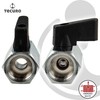 tecuro Mini Ball Valve Internal Thread Rp 1/8 Inch Chrome-Plated